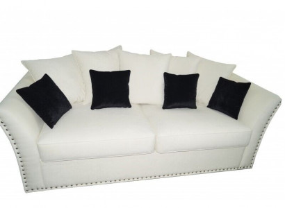 Klassische Design Couch Polster Sofa Dreisititzer Stoff Couchen Sofas 3 Sitzer